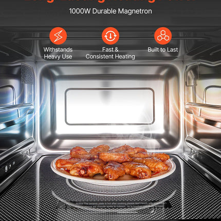 Countertop Microwave Oven, 0.9 Cu Ft, 1000W Digital Stainless Steel