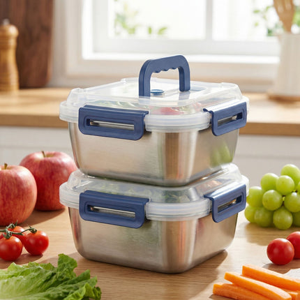 Yakimoto 2/4/6/8/10 PCS Extra-Large Stainless Steel Food Storage