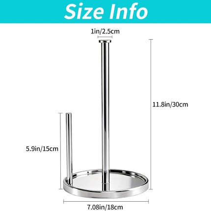 Paper Towel Holder Countertop, Standing Paper Roll Holder with Anti