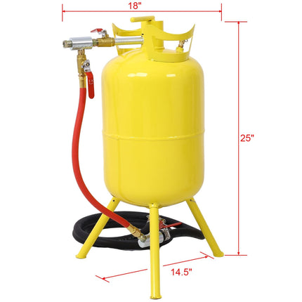Portable 5-Gallons Air Sand Blaster Handle Sandblasting 5-Gal Air