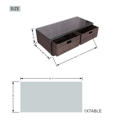 Direct Wicker 5-Piece Outdoor Rattan Furniture Patio Conversation Set
