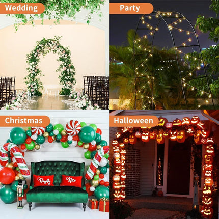 78"H x 45"W Metal Garden Arch Trellis; Adjustable Arbor Trellis for