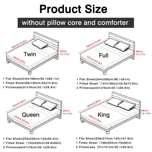 4-piece ultra-soft 85g bed sheet and pillowcase set. Soft and durable,