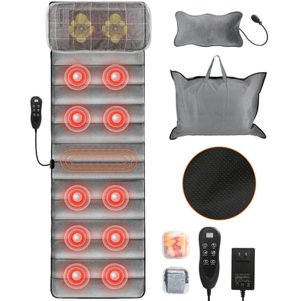 Full Body Electric Massage Mat with Heat Vibration Massage Pad Cushion