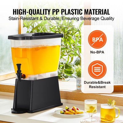 Beverage Dispenser, 3 Gallon Drink Dispenser for Parties, Plastic