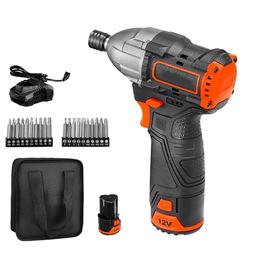 Impact Driver, 1/4 Inch, 3000 RPM Max Speed, 12 V Brushless Motor,