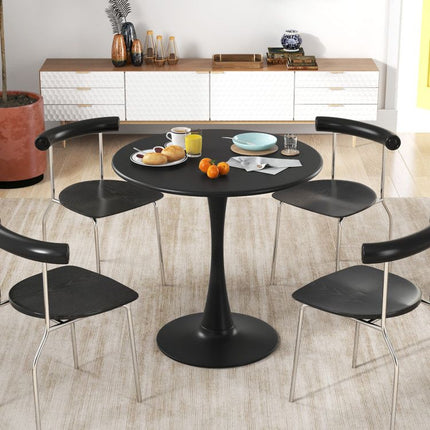 31.5 Inch Round Dining Table with Anti-Slip PP Ring