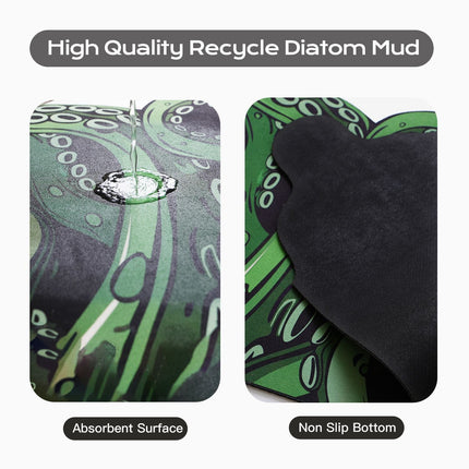 Octopus Bathroom Rug Non-Slip Mat -, Microfiber Absorbent Octopus Rug