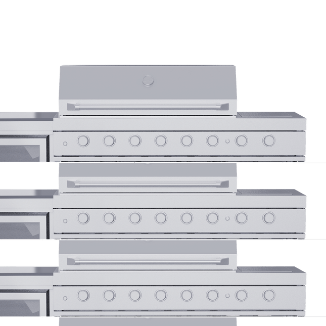 Large 8-Burner Outdoor BBQ Grill, 304 Food-Grade Stainless Steel,