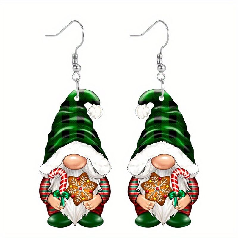 4Pairs Acrylic Earring Set Unique Fun Holiday Fashion Accessories