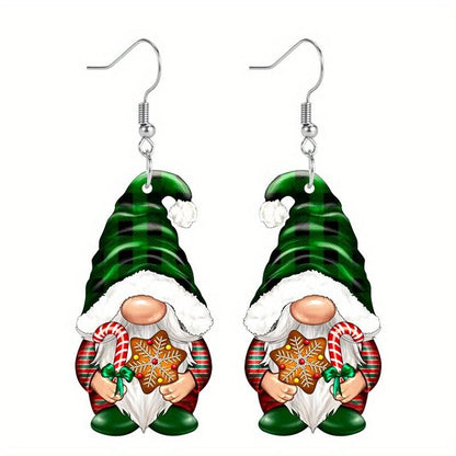4Pairs Acrylic Earring Set Unique Fun Holiday Fashion Accessories