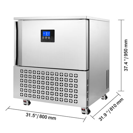 Commercial Blast Freezer, 114 L / 4 Cu.ft Blast Chiller with 5 Trays,