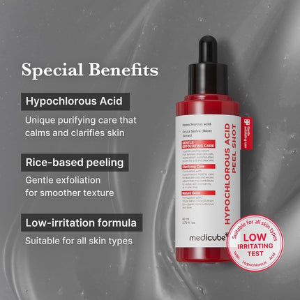 medicube Hypochlorous Acid Peel Shot Duo for Face & Body: Hypochlorous