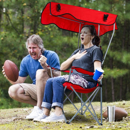 Foldable Beach Canopy Chair Sun Protection Camping Lawn Canopy Chair