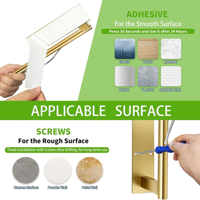 Paper Towel Holder Under Cabinet, Single Hand Operable Tearing Off