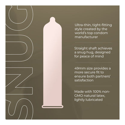 UNION SNUG Condoms | Ultra-Thin, Tighter Fitting, Body-friendly &