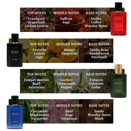 4-Piece Set, Men's Eau De Toilette Spray Gift Box, Long Lasting