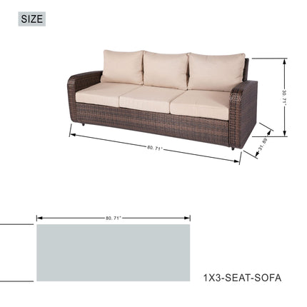 Direct Wicker 5-Piece Outdoor Rattan Furniture Patio Conversation Set