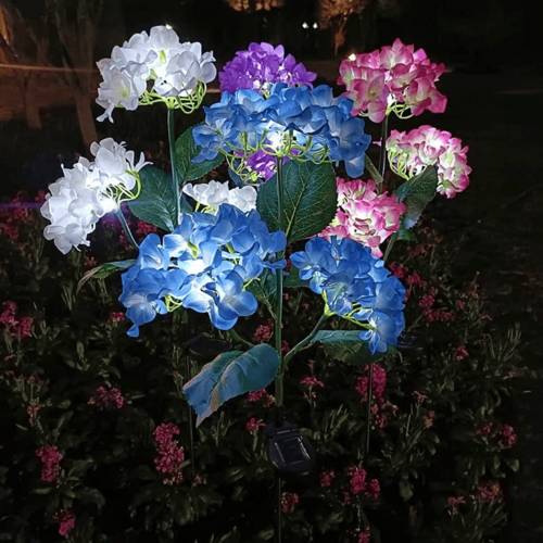 4-piece set of outdoor solar courtyard lights - larger and more