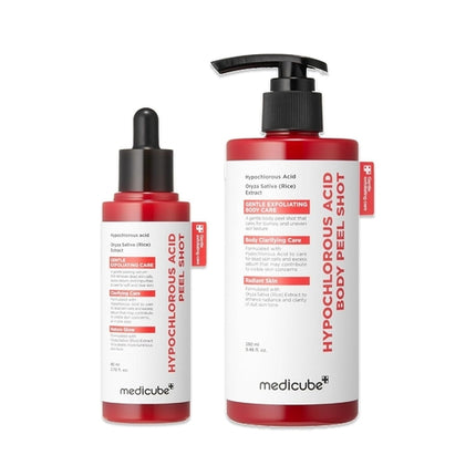 medicube Hypochlorous Acid Peel Shot Duo for Face & Body: Hypochlorous