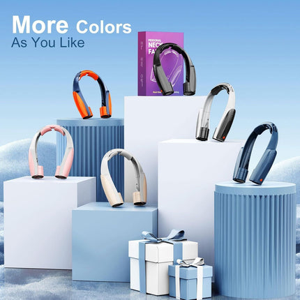 Portable Neck Fan with 6 Powerful Speeds, 8000mAh Battery Operated