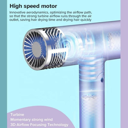 Foldable Hair Dryer Blower Electric Negative Ion Blower Mini Folding
