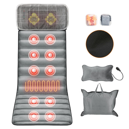Full Body Electric Massage Mat with Heat Vibration Massage Pad Cushion