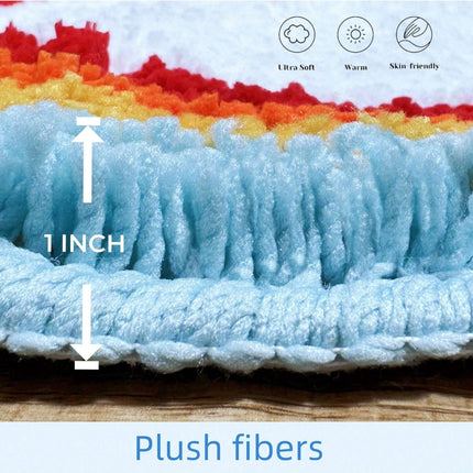 Color Rug For Bedroom, 2X3" Fluffy Thick Soft Living Room Rugs, Non