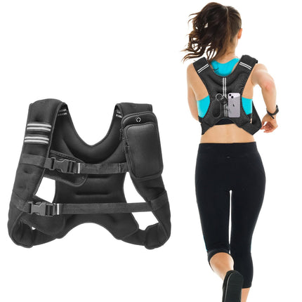 Weighted Vest, 12 lbs Weight Vest with Reflective Stripe, Adjustable
