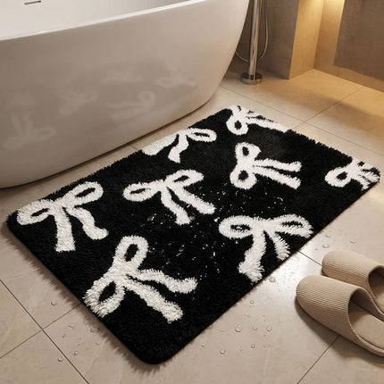 Bow Coquette Cute Bath Mat (20 X 32 Inch) – Non-Slip Absorbent