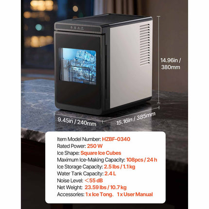 Countertop Ice Maker, 22 lbs per Day, Self-Cleaning Portable Machine