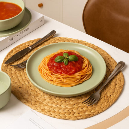 12-Piece Stoneware Dinnerware Sets with Mugs | Microwave & Dishwasher