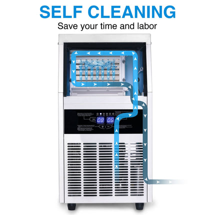 Commercial Ice Maker Machine, 90/110LBS/24H Under Counter Ice Maker,