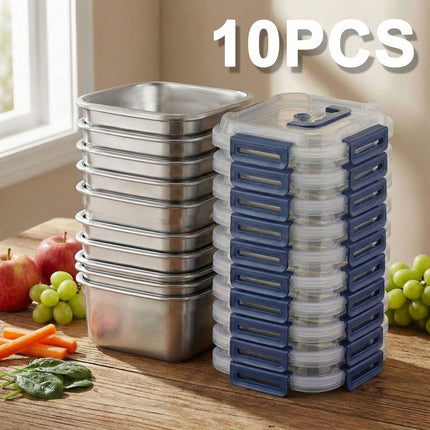 Yakimoto 2/4/6/8/10 PCS Extra-Large Stainless Steel Food Storage