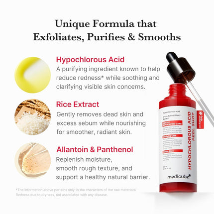 medicube Hypochlorous Acid Peel Shot Duo for Face & Body: Hypochlorous