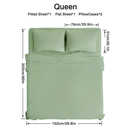 4-piece ultra-soft 85g bed sheet and pillowcase set. Soft and durable,