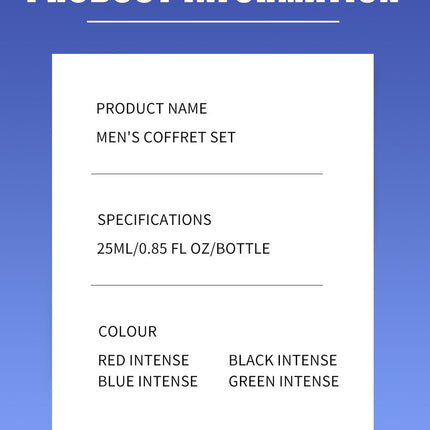 4-Piece Set, Men's Eau De Toilette Spray Gift Box, Long Lasting