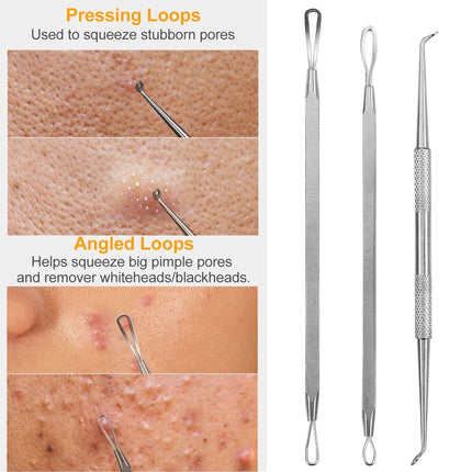 7 Pcs Blackhead Remover Kit Stainless Steel Pimple Comedone Acne