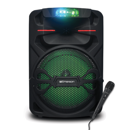Emerson Portable 12" Bluetooth Party Speaker with Disco Lights