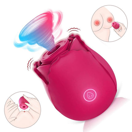 Discreet 10 Speed Personal Massage Rose Vibrator sucking Massager for