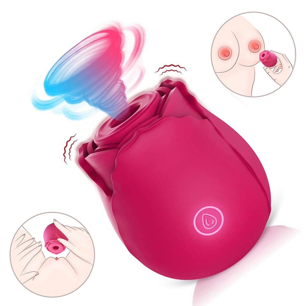 Discreet 10 Speed Personal Massage Rose Vibrator sucking Massager for