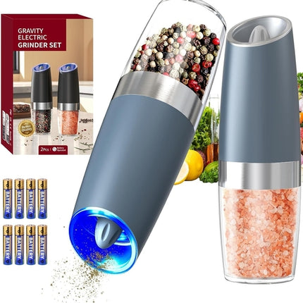 Gravity Electric Salt and Pepper Grinder Set Automatic Salt and Pepper