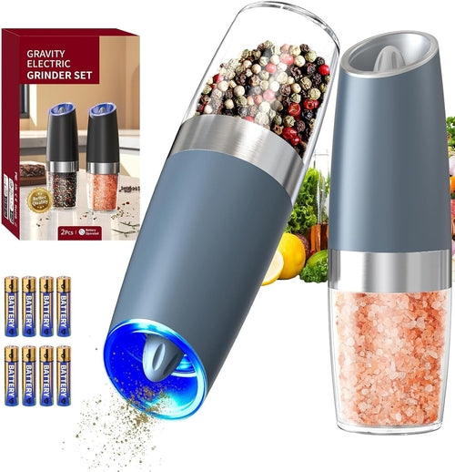 Gravity Electric Salt and Pepper Grinder Set Automatic Salt and Pepper