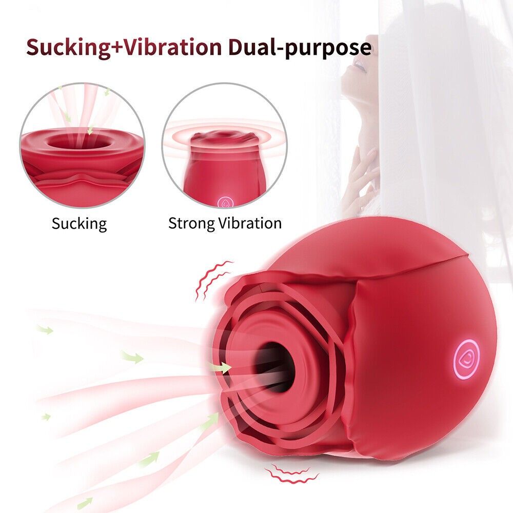 Discreet 10 Speed Personal Massage Rose Vibrator sucking Massager for