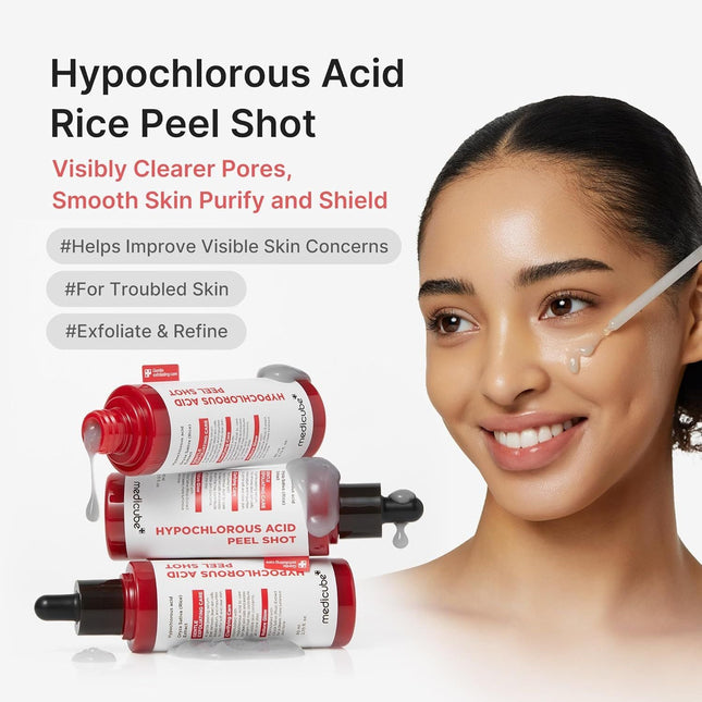 medicube Hypochlorous Acid Peel Shot Duo for Face & Body: Hypochlorous