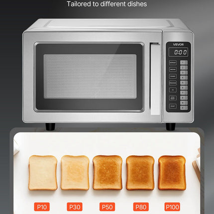 Countertop Microwave Oven, 0.9 Cu Ft, 1000W Digital Stainless Steel