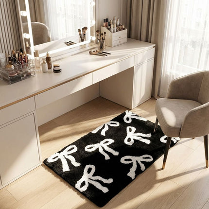 Bow Coquette Cute Bath Mat (20 X 32 Inch) – Non-Slip Absorbent