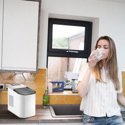 Electric Countertop Ice Maker with Ice Scoop Basket Self-cleaning Max