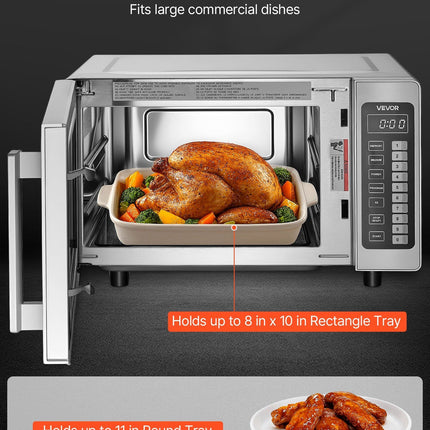 Countertop Microwave Oven, 0.9 Cu Ft, 1000W Digital Stainless Steel