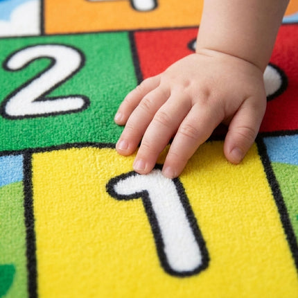 4x6 Cute hopscotch Nursery Rugs for Girls Boys Neutral Non Slip